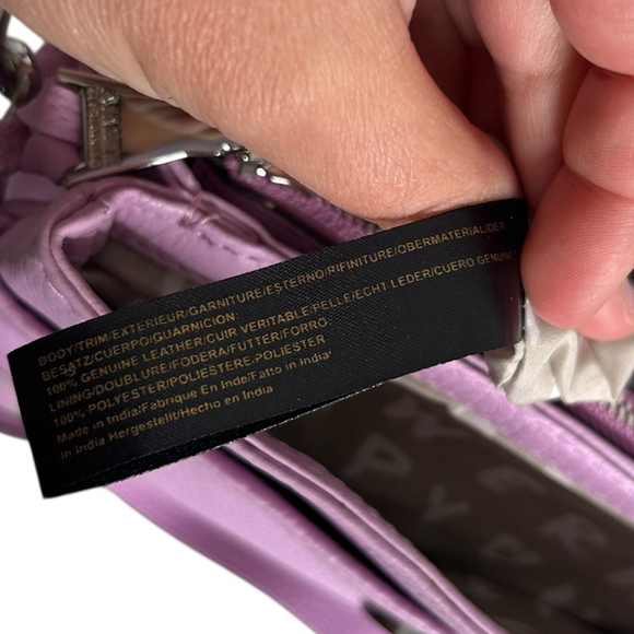 Aimee Kestenberg Lavender Purple Women’s Lift Me Up Convertible Leather Backpack - Picture 10 of 12